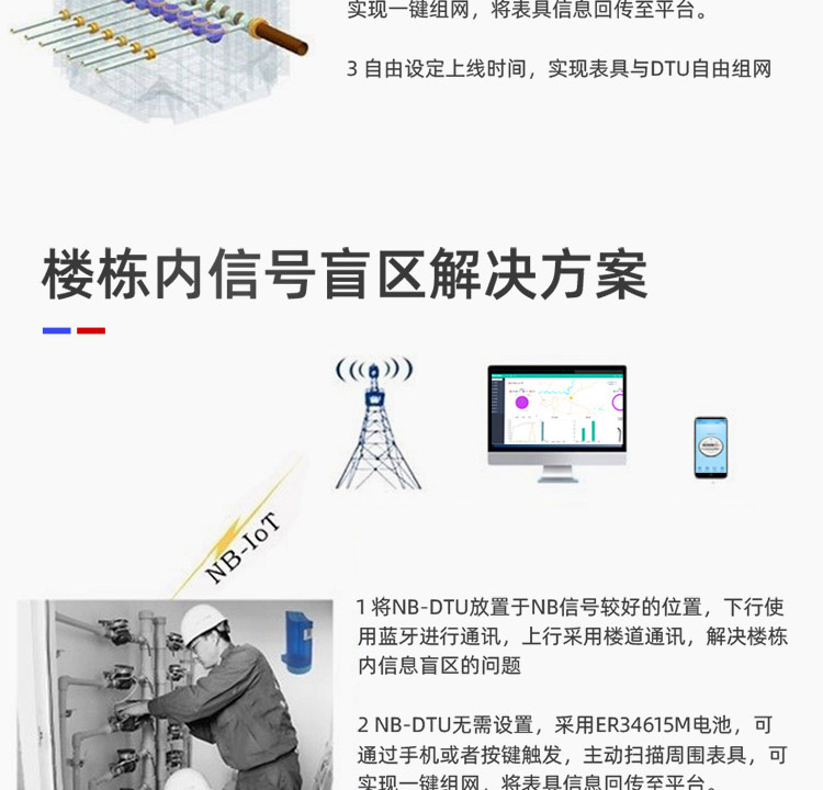 NB蓝牙阀控智能远传水表